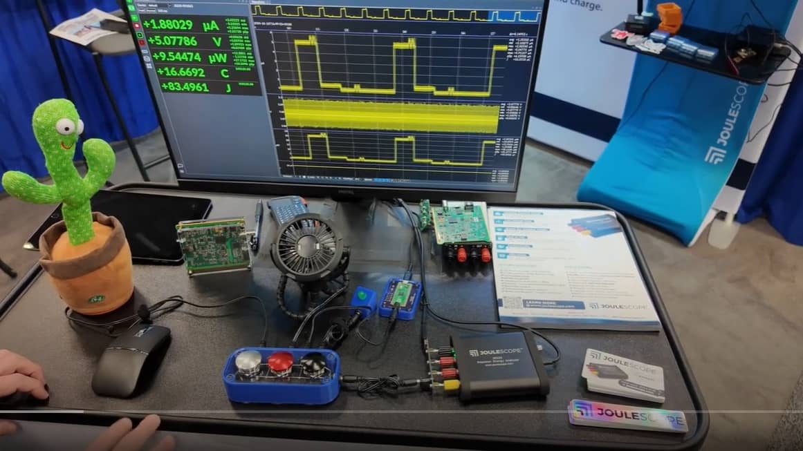 Load video: Joulescope Demo at Embedded World North America 2024