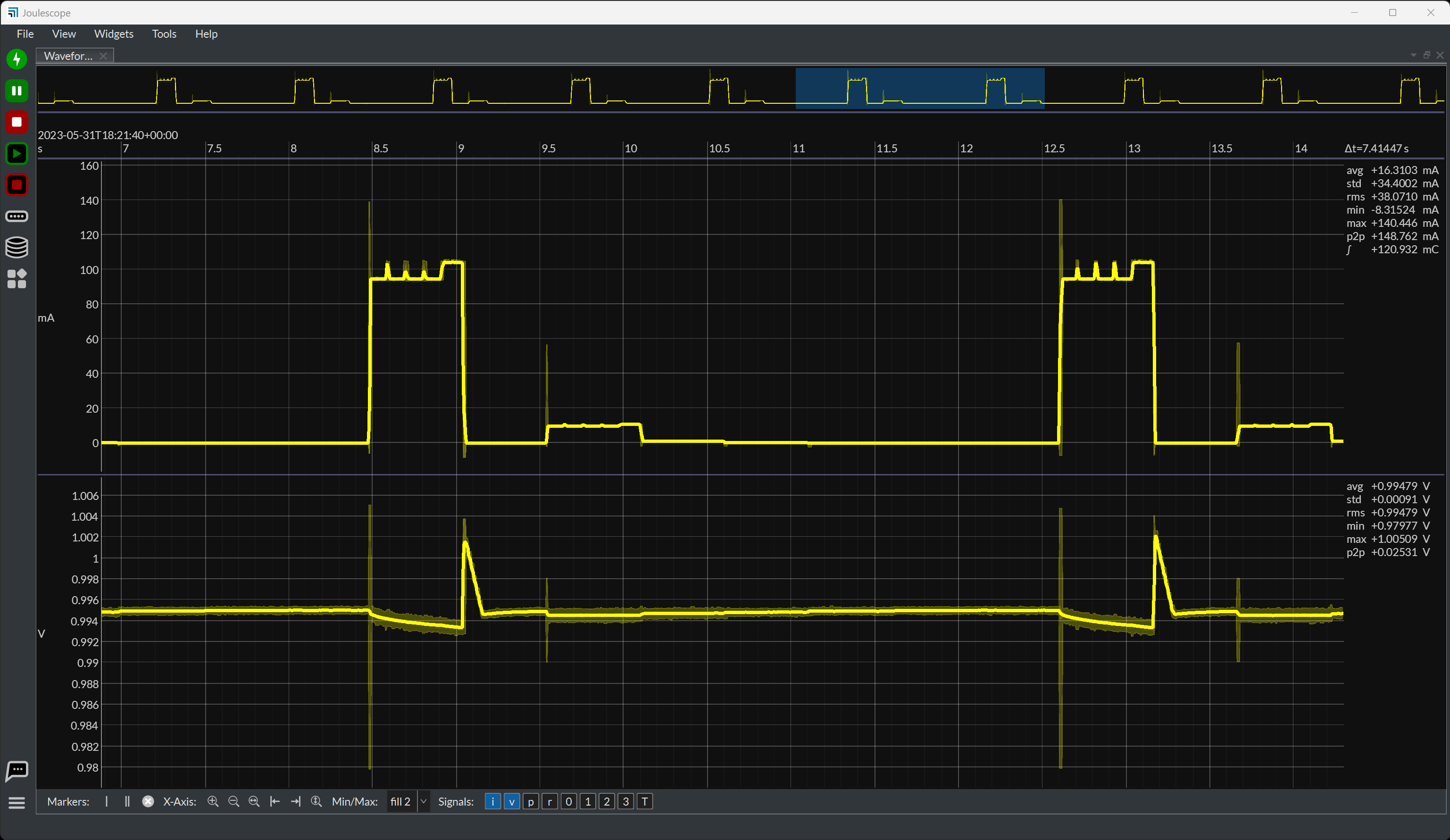 Joulescope UI Oscilloscope capture